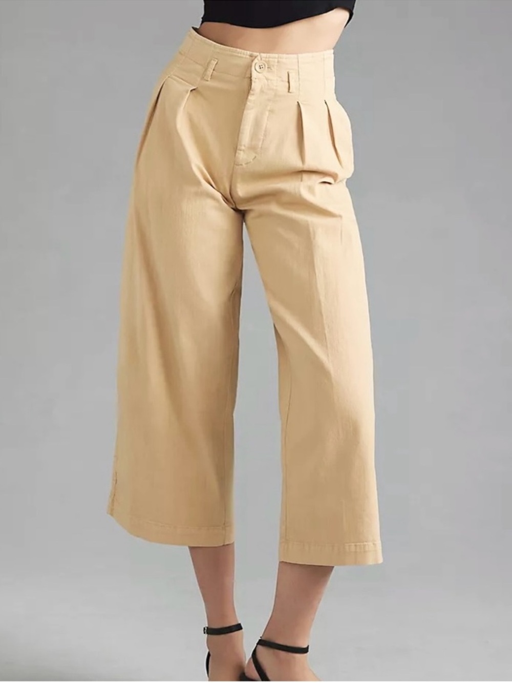 Anthropologie Maeve Remi Wide Leg High Rise Chino Pants Size 16 NWT
